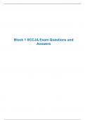 Block 1 SCCJA Exam Questions and Answers