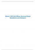 Block 3 SCCJA Officer Survival Exam Questions and Answers