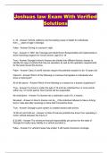 Joshua's Law Packaged Exams With Verified Answers