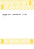 Physical Health Assessment HESI Ultimate Review&period;