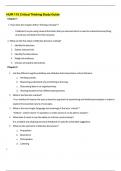 HUM 115 Critical Thinking Study Guide