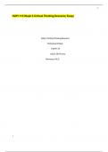 HUM 115 Week 5 Critical Thinking Scenario&semi; Essay
