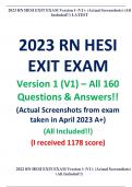 HESI RN EXIT EXAM V1 2023 (+900 score!)