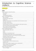 Introduction to Cognitive Science: midterm   endterm summary