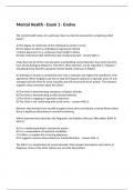 Mental Health - Exam 1 - Evolve
