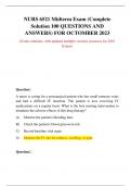 NURS 6521 Midterm Exam (Complete Solution 100 QUESTIONS AND  ANSWERS) FOR OCTOMBER 2023
