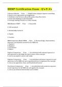 BRMP Certification Exam - Q&rsquo;s & A&rsquo;s