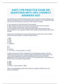 AAPC CPB PRACTICE EXAM 200 QUESTIONS WITH 100% CORRECT ANSWERS 2023.