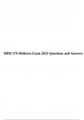 MPH 579 Midterm Exam 2023 Questions and Answers.