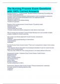 The Nursing Process Exam Questions with 100&percnt; Correct Answers 