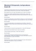 Maryland Chiropractic Jurisprudence Exam &num;2 Questions with correct Answers