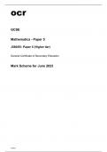ocr GCSE Mathematics J560/05 June2023 Question Paper and Mark Scheme.