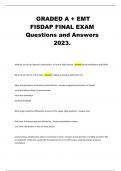  GRADED A + EMT FISDAP FINAL EXAM Questions and Answers  2023.