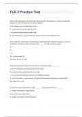 FLS 3 Practice Test question n answers