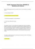 Health Assessment Hesi Exam (GRADED A) Questions and Answers
