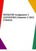 MNM3709 Assignment 3 (ANSWERS) Semester 2 2023 (756454).