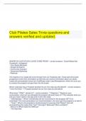  Club Pilates Sales Trivia questions and answers verified and updated.