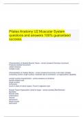  Pilates Anatomy U2 Muscular System questions and answers 100% guaranteed success.