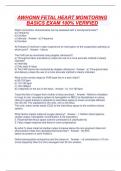 AWHONN FETAL HEART MONITORING BASICS EXAM 100&percnt; VERIFIED
