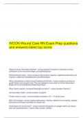 WOCN Wound Care RN Exam Prep questions and answers latest top score.