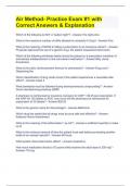 Air Method- Practice Exam &num;1 with Correct Answers & Explanation