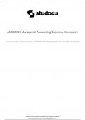 ACCCOB3 Managerial Accounting Overview Homework