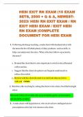 HESI EXIT RN EXAM QUESTION AND ANSWERS 2023