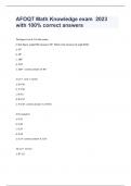 AFOQT Math Knowledge exam  2023 with 100% correct answers