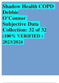 Shadow Health COPD Debbie O’Connor Subjective Data Collection: 32 of 32 (100% VERIFIED ) 2023/2024 