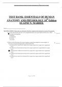 TEST BANK- ESSENTIALS OF HUMAN ANATOMY AND PHYSIOLOGY 10th Edition ELAINE N. MARIEB.