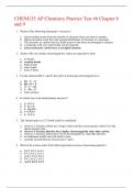 CHEM135 AP Chemistry Practice Test #6 Chapter 8 and 9