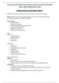 Summary LPC Notes CLIP &lpar;Commercial Law and IP&rpar; Revision Notes &lpar;80&percnt; Distinction&rpar; AGRADE