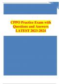 CPPO Practice Exam with Questions and Answers LATEST 2023-2024 Graded A +