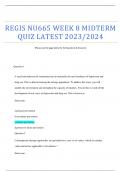 REGIS NU665 WEEK 8 MIDTERM QUIZ LATEST 2023/2024 