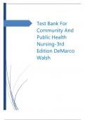 Test bank for community and public health nursing 3rd edition demarco walsh