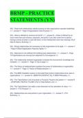BRMP - PRACTICE STATEMENTS &lpar;YN&rpar; With Correct answers 2023
