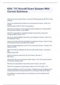 KSV&colon; 737 Aircraft Exam Quizzes With Correct Solutions&period;