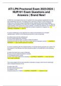 ATI LPN Proctored Exam 2023/2024 | NUR101 Exam Questions and Answers | Brand New!