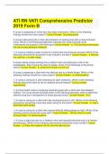 ATI RN VATI Comprehensive Predictor 2019 Form B 