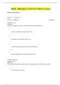 BIOL 180 Quiz 1 to 4 2023/24 100% Correct | package deal offer 
