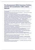 Pre-Assessment WGU American Politics and the US Constitution C963 &vert; latest 2023&sol;24