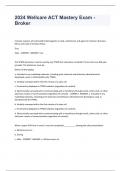 2024 Wellcare ACT Mastery Exam - Broker