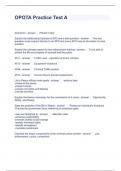 OPOTA Practice Test A Question's and Answers 100&percnt; Accurate 2023