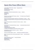 Opota Ohio Peace Officer Basic Questions with correct Answers 2023