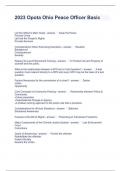 2023 Opota Ohio Peace Officer Basic Questions and Answers SCORED  A&plus; 2023