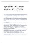 Isye 6501 Final exam Revised 2023//2024