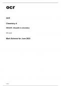 ocr AS Level Chemistry A H032/01 Mark Scheme June2023.