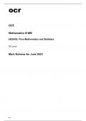ocr AS Level Mathematics B MEI H630/02 Mark Scheme June2023.