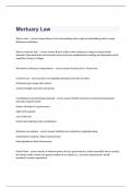 Mortuary Law exam questions and complete  correct answers