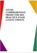 ATI RN COMPREHENSIVE PREDICTOR 2023 PRACTICE EXAM LATEST UPDATE